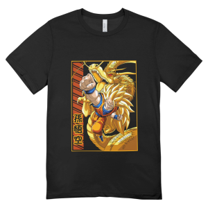 Polera Dragon Ball Z Goku Super Saiyan 3 Negra 100% Algodón