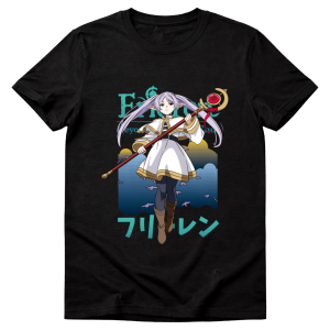 Polera Frieren Sousou no Frieren Maga Elfa Negra 100% Algodón