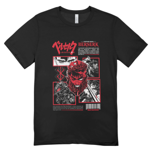 Polera Anime Berserk Guts Marca del Sacrificio Negra 100% Algodón